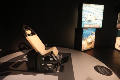 L’assessor científic Rafael Clemente, durant la presentació de l’exposició ‘Apollo 11. L’arribada de l’home a la Lluna’, ahir.