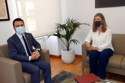 Aragonès se compromete a desplegar la Ley de Arán e iniciar una nueva etapa de cooperación entre Govern y Conselh Generau