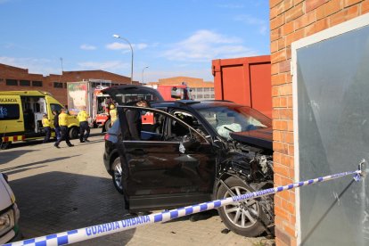 L’accident es va produir ahir a la tarda al carrer la Fusta.