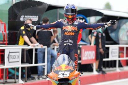 Marc Márquez tuvo una buena salida que le permitió recuperar posiciones y estar luchando con los pilotos de cabeza durante toda la carrera.