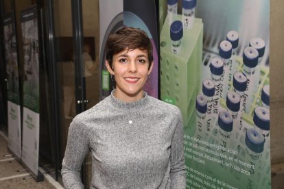 Participants en l’acte d’inauguració de la mostra a la Universitat de Lleida.