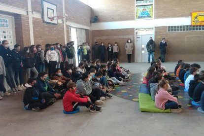 Un dels actes de la Diada dels músics a l'escola Enric Farreny de Lleida.