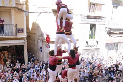 Els Castellers de Lleida tornen a actuar per les Festes de Tardor després de més d'un any i mig aturats
