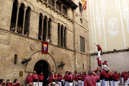 Els Castellers de Lleida tornen a actuar per les Festes de Tardor després de més d'un any i mig aturats