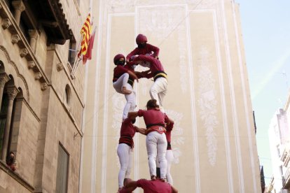 Els Castellers de Lleida tornen a actuar per les Festes de Tardor després de més d'un any i mig aturats