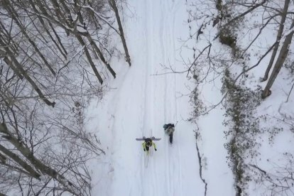 La base del telecadira inacabat a Espui.
