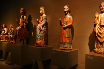 La predela (parte inferior de un retablo) originaria de Saidí, del siglo XV, que también viajará desde el Museu de Lleida hasta el Museo Diocesano de Barbastro.