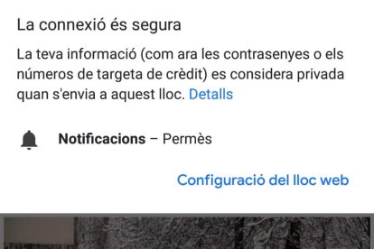 Com desactivar les notificacions de SEGRE al navegador del mòbil