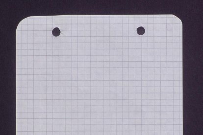 carta. En moltes de les seues obres més enigmàtiques juga amb les paraules i el llenguatge, com en aquesta ‘carta’ elaborada amb barres.
