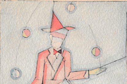 carta. En moltes de les seues obres més enigmàtiques juga amb les paraules i el llenguatge, com en aquesta ‘carta’ elaborada amb barres.