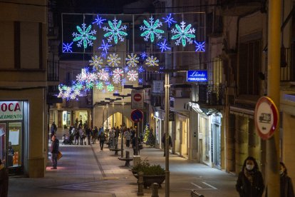 El gran ós que s’ha col·locat a la plaça de Mollerussa.