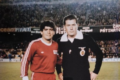 Andreu Molina Segovia i Xavier Estrada Fernández, els dos únics lleidatans que han xiulat a Primera.