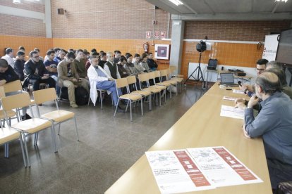 Conferència sobre la contaminació acústica, ahir.