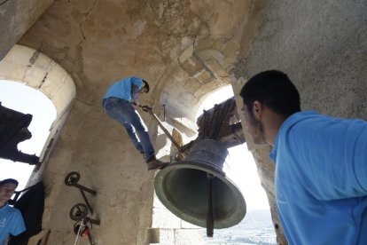 El toc especial de campanes per la democràcia i la llibertat davant del públic que va assistir a la Trobada de Campaners.