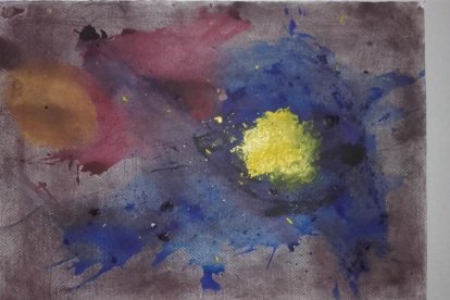 Pintures de 'Visions7' que es poden veure a la VI Biennal d'Art de Corbera d'Ebre.