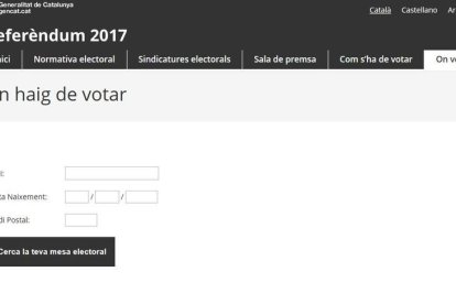 El Govern anuncia els llocs de votació per al referèndum