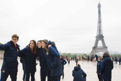 Suárez, Messi, Neymar y Piqué ayer durante el entrenamiento del FC Barcelona.