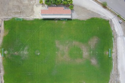 regularitat. Els camps de fruiters i els de blat de moro s’alternen en un paisatge de regadiu marcat per la simetria gairebé perfecta dels conreus.