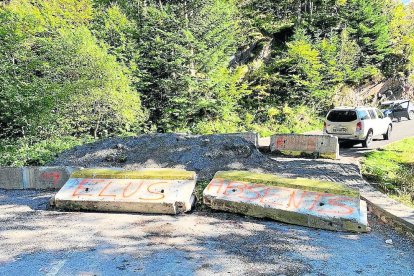 Imagen del pasado mes de noviembre de las barreras que Francia ha instalado en el Portilhon.