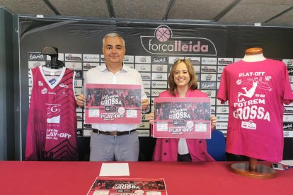 El president Albert Aliaga i Laura Estadella, responsable de comunicació, van presentar la campanya.