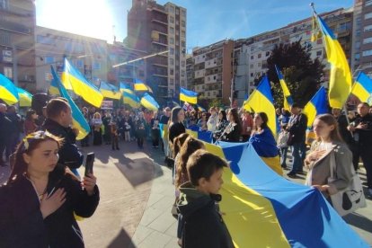 Lleida clama contra la guerra d'Ucraïna