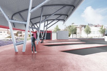 Imatge virtual de la nova estació d'autobusos d'Almacelles.