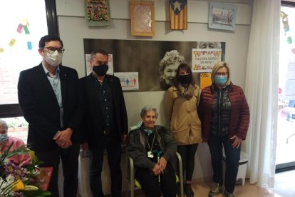 Rosita Farran va rebre la medalla centenària a la Granadella.