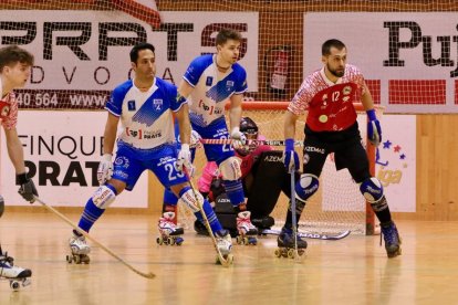 Martí Serra, que ahir va jugar amb les guardes de la selecció espanyola, va ser una muralla per als jugadors madrilenys.