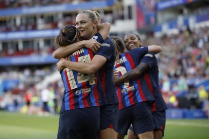 Rolfö celebra su gol, que significó el definitivo 3-2.