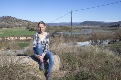 Vista aèria de l’Eix Transversal al seu pas per la Segarra.