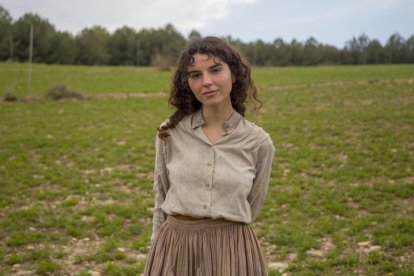 El director, Ibai Abad, junto a la actriz Mireia Vilapuig.