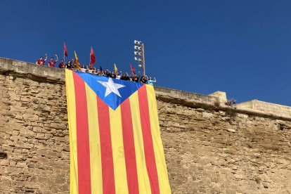 Participantes en la marcha de Cataluña Suma en Barcelona.