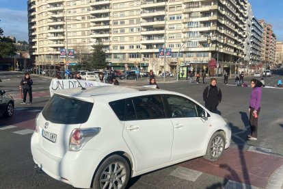 Un moment de la protesta de la Coordinadora 8M