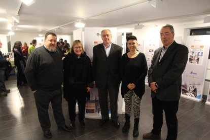 Riera, Lamolla, Serentill, Sans y Costa, ayer después de inaugurar la exposición