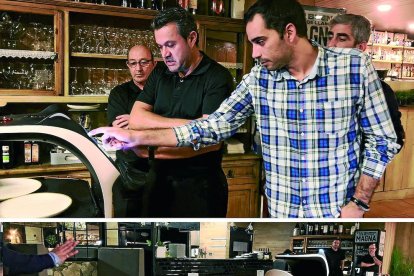 Raúl Águila, gerent de Sinergia UpgradeOscar Ruiz, gerent de Brasa d'OrHostaleria, arribael suport necessari