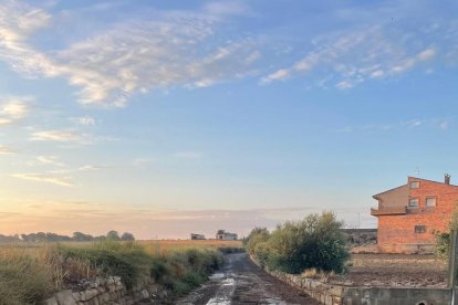 Un dels camins que es van negar a Agramunt després del temporal