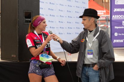 Un grupo de atletas, durante su participación ayer en la prueba.