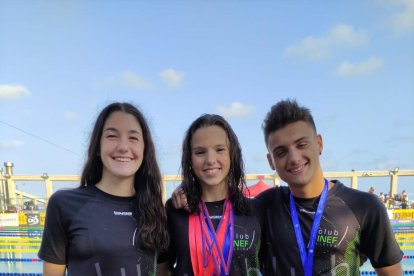 Los representantes del CN Lleida que han tomado parte estos días en el campeonato.