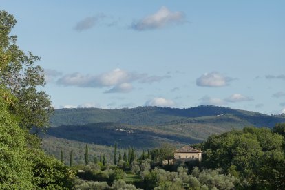 Un dels atractius de la Toscana italiana són els paisatges mediterranis, com aquest de Pucine.