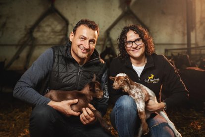 pastura. Les més de vuit-centes cabres de Cal Quitèria mengen el farratge que ells mateixos produeixen.