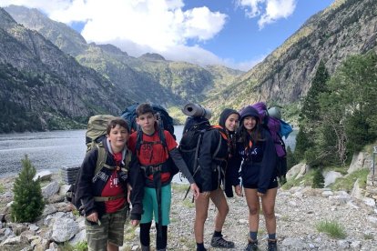 Un grup d'escoltes l'estiu de
l'any 2021 en ruta per la Vall de Boí.