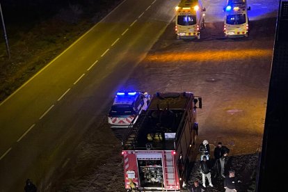 L’actuació dels Bombers dissabte a la nit a Ponts.