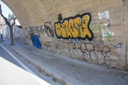 Mig centenar de grafitis per tota la Segarra indignen els veïns
