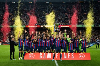 El Barça va ser campió de Lliga, en l’adeu de Busquets i Alba.