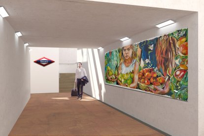 Simulació del nou pas inferior al baixador de Térmens.