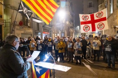 Manifestación en Lleida contra la monarquía y la presencia de la Reina Letizia