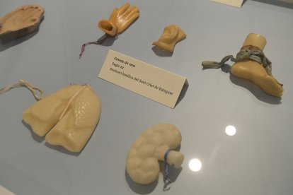El santuari del Sant Crist de Balaguer ha cedit dues peces a l’exposició. Es tracta d’un ronyó i uns pulmons que mostren la intenció dels donants i que farceix d’ànima les promeses.