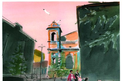 El carrer Vila de Foix, amb l’antic Hospital de Santa Maria a la dreta i la Catedral al fons. - ALFONS LÓPEZ