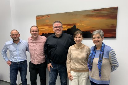 Prim, De la Fuente, Pàmpols, Barbé i Isus, d’esquerra a dreta