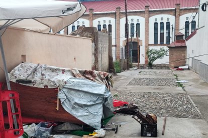Una barraca en el Mercat del Pla de Lleida
